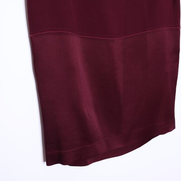 JENNIFER TATTANELLI Panel Shift Dress Burgundy Half Sleeves Women's 40/ US 8 - Picture 5 of 13